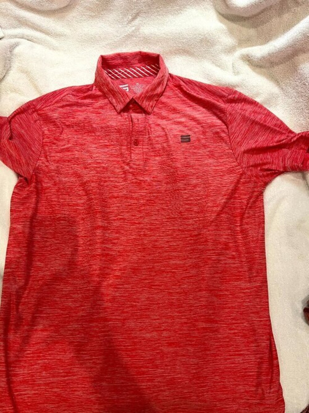 Three Sixty Six Golf Polo - Heathered Red